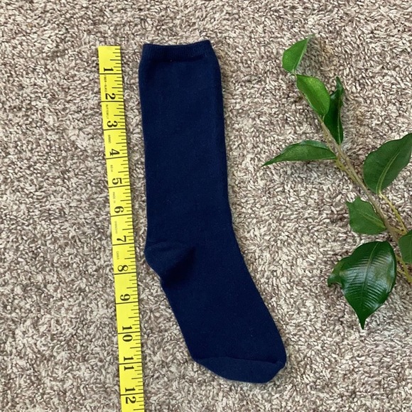 Kids Socks Navy Blue Land's End Youth Girls Boys Unisex Junior Stretch Comfy - Picture 6 of 9